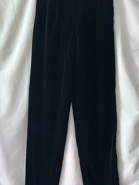 Yves Saint Laurent Vintage Velvet Black Tailored Trousers